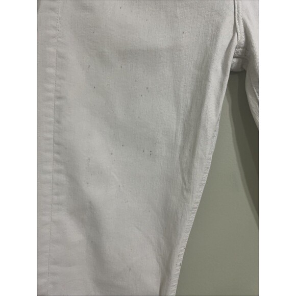 Mother Mid Rise Dazzler Ankle Fray In White Puff’s Size 29 - Picture 2 of 11